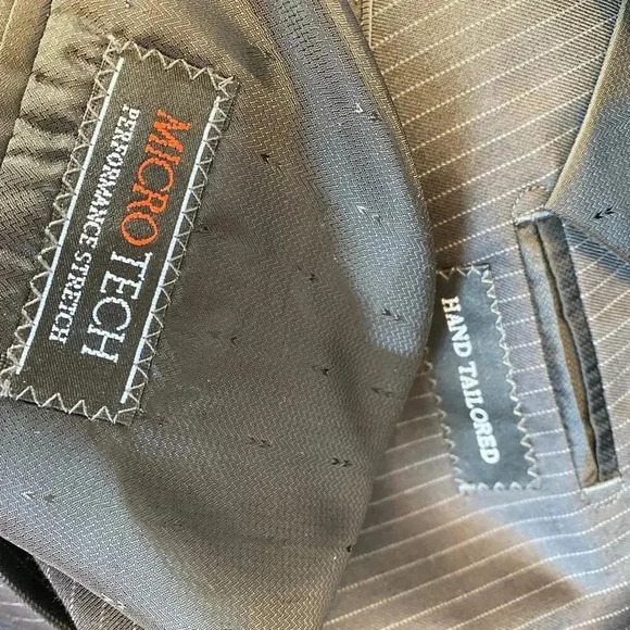 Angelo Rossi Hand Tailored  Performance Stretch Charcoal Blazer Men’s Size 50 R - Picture 4 of 8